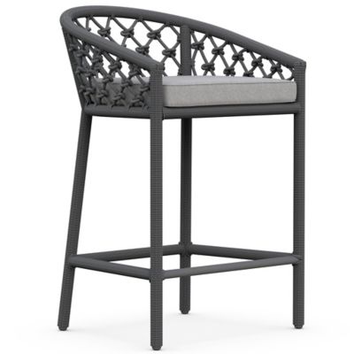 Azzurro Living Amelia Outdoor Counter Stool - Color: Grey - AME-R07CS-CU