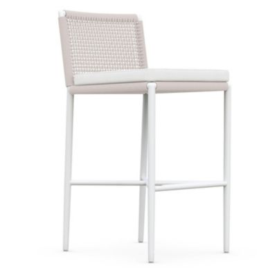 Azzurro Living Corsica Outdoor Stool - Color: White - Size: Bar - COR-R03BS