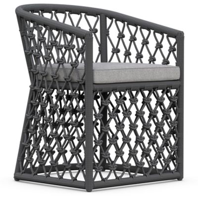 Azzurro Living Amelia Outdoor Dining Chair - Color: Grey - AME-R07D-CU