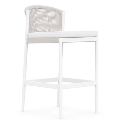 Azzurro Living Catalina Outdoor Bar Stool - Color: White - CAT-R03BS-CU