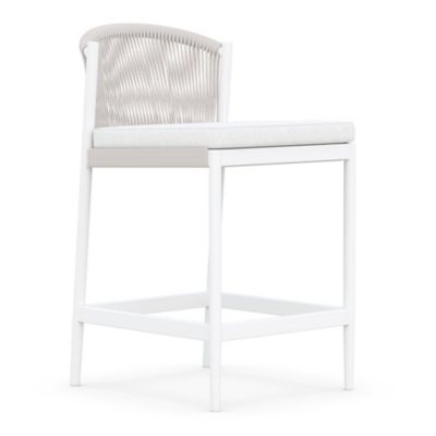 Azzurro Living Catalina Outdoor Counter Stool - Color: White - CAT-R03CS-CU