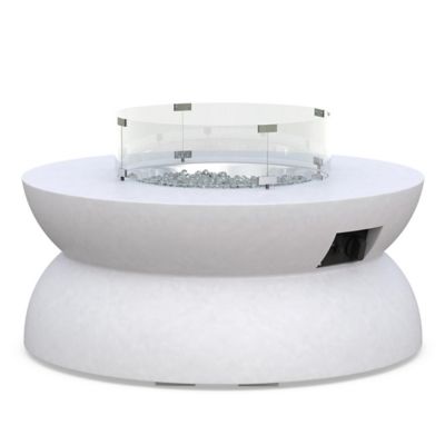 Azzurro Living Cabo Outdoor Fire Table - Color: White - CAB-FTC11