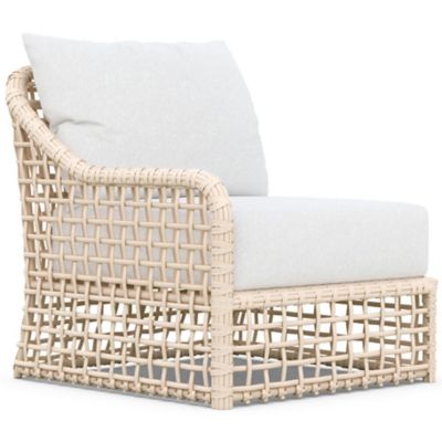 Azzurro Living Kiawah Outdoor Right Armchair - Color: White - KIA-W05RAC-CU