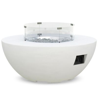 Azzurro Living Luna Outdoor Fire Table - Color: White - LUN-FTC12