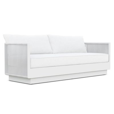 Azzurro Living Porto Outdoor 3 Seater Sofa - Color: White - POR-R01S3-CU