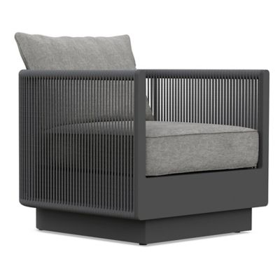 Azzurro Living Porto Outdoor Swivel Club Chair - Color: Black - POR-R07S1S-