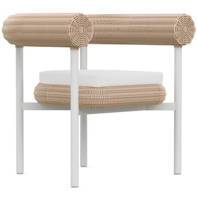 Azzurro Living Texoma Outdoor Dining Chair - Color: White - TEX-W05D-CU