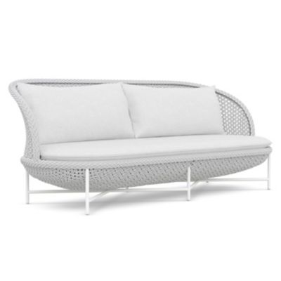 Azzurro Living Montauk Outdoor 3 Seater Sofa - Color: White - MTK-R01S3-CU