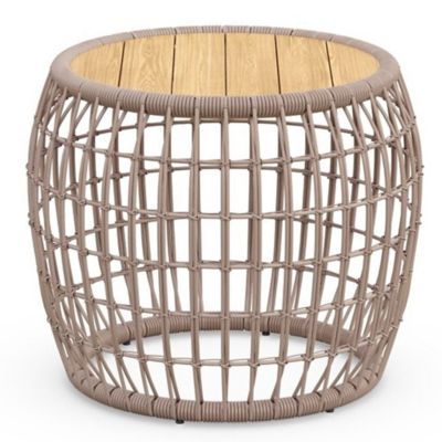 Azzurro Living Barcelona Outdoor Side Table in Beige