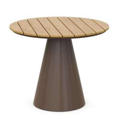 Azzurro Living Leon Outdoor Alpine Weather Wood Dining Table in Bronze
