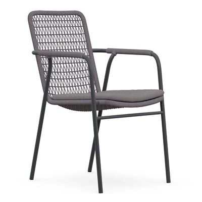 Azzurro Living Milos Outdoor Dining Armchair, Set of 4 in Grey