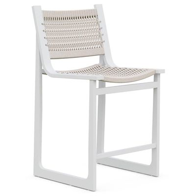 Azzurro Living Cozumel Outdoor Bar/Counter Stool in White
