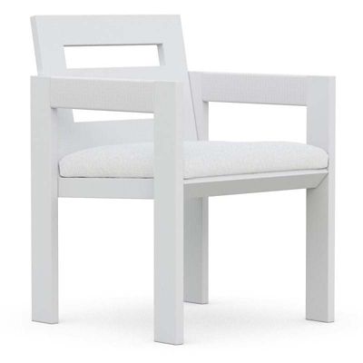 Azzurro Living Mykonos Outdoor Dining Armchair in White