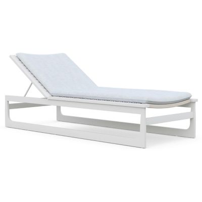 Azzurro Living Cozumel Outdoor Chaise Lounge in White