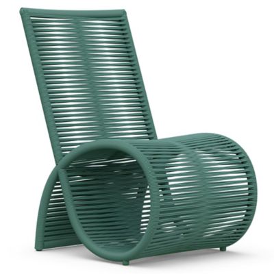 Azzurro Living Wave Outdoor Dining Chair, Set of 2 in Green