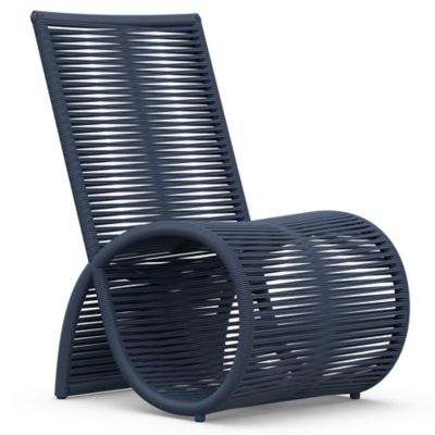 Azzurro Living Wave Outdoor Dining Chair, Set of 2 in Blue