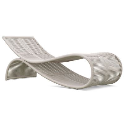 Azzurro Living Wave Outdoor Chaise Lounge in Beige