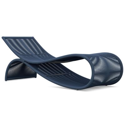 Azzurro Living Wave Outdoor Chaise Lounge in Blue