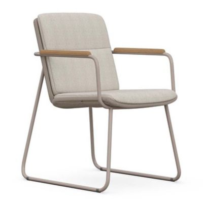Azzurro Living Paros Outdoor Dining Armchair, Set of 2 in Beige