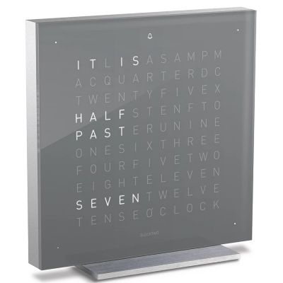 QLOCKTWO EARTH 13.5 Table Alarm Clock Front Cover - Color: Clear - FTENEG