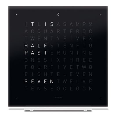 QLOCKTWO EARTH 13.5 Table Alarm Clock - Color: Black - TPUSENBI