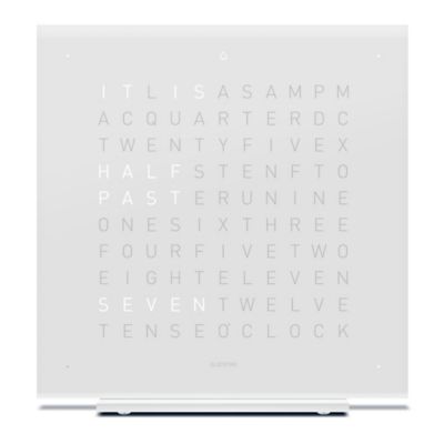 QLOCKTWO EARTH 13.5 Table Alarm Clock - Color: White - TPUSENVS