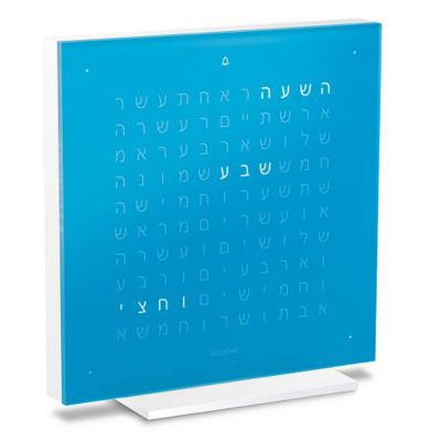 QLOCKTWO EARTH 13.5 Table Alarm Clock - Color: Blue - TPUSHEBC