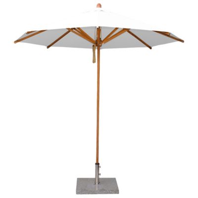 Bambrella Levante Round Bamboo Umbrella - Color: Blue - Size: 10 ft - 3.0m 