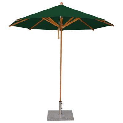 Bambrella Levante Round Bamboo Umbrella - Color: Green - Size: 8.5 ft - 2.5