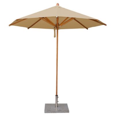 Bambrella Levante Round Bamboo Umbrella - Color: Brown - Size: 8.5 ft - 2.5