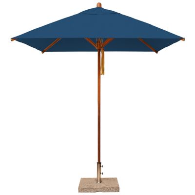 Bambrella Levante Square Bamboo Umbrella - Color: Blue - Size: 7 ft - 2.1m 