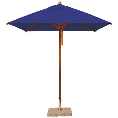 Bambrella Levante Square Bamboo Umbrella - Color: Blue - Size: 7 ft - 2.1m 