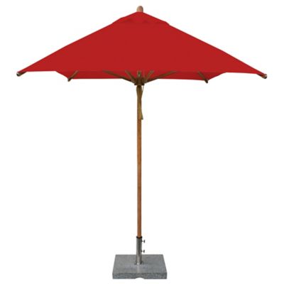 Bambrella Levante Rectangular Bamboo Umbrella - Color: Red - Size: 6.5x10 f