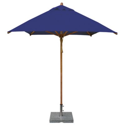 Bambrella Levante Rectangular Bamboo Umbrella - Color: Blue - Size: 6.5x10 