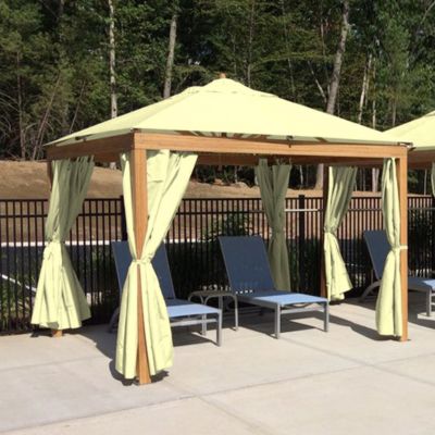 Bambrella Alize Rectangular Pavilion With Curtains - Color: Brown - 3x4m RE