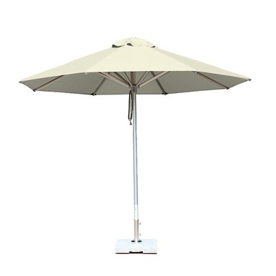 Bambrella Hurricane Round Umbrella - Color: Beige - Size: 8.5 ft - 2.5m R-H