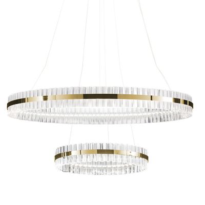 Baroncelli Saturno LED 2-Tier Chandelier - Color: Gold - Size: Medium - SAT