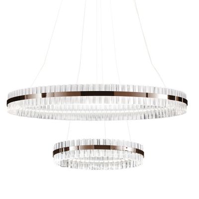 Baroncelli Saturno LED 2-Tier Chandelier - Color: Copper - Size: Medium - S