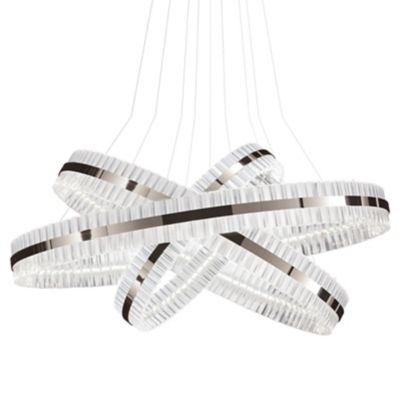 Baroncelli Saturno LED 3-Tier Chandelier - Color: Silver - Size: Large - SA