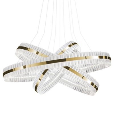 Baroncelli Saturno LED 3-Tier Chandelier - Color: Gold - Size: Large - SATU