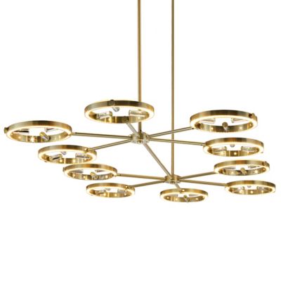 Baroncelli Arlo LED Linear Chandelier - Color: Gold - Size: 10 light - ARLO