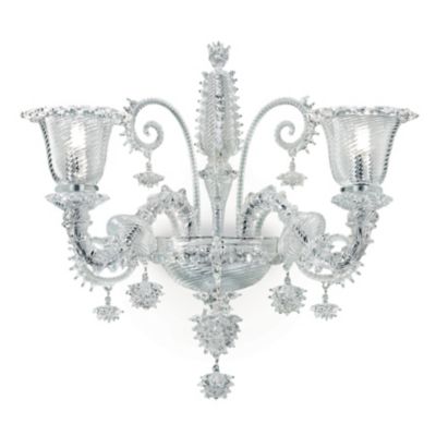 BAT2418182 Barovier & Toso Venezia Wall Sconce - Color: Clear sku BAT2418182