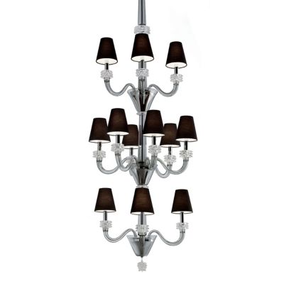 Barovier & Toso Torpedo Amsterdam Chandelier - Color: Grey - Size: 12 light