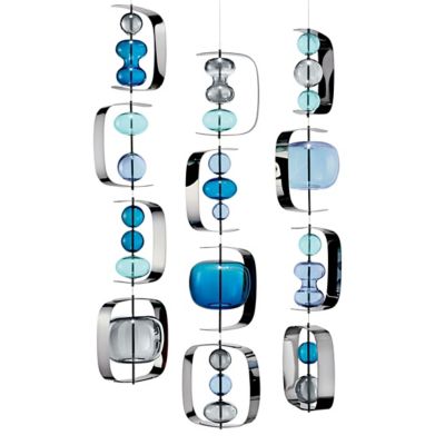 Barovier & Toso Manhattan Linear Chandelier - Color: Blue - Size: 6 light -