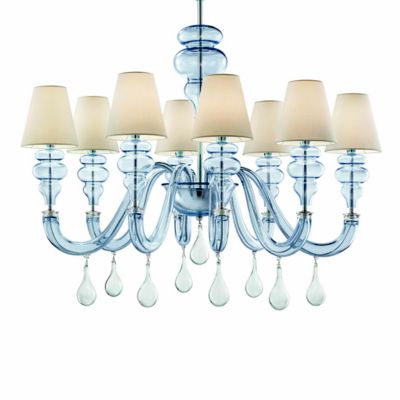 BAT2418311 Barovier & Toso Ran Round Chandelier - Color: Blue sku BAT2418311