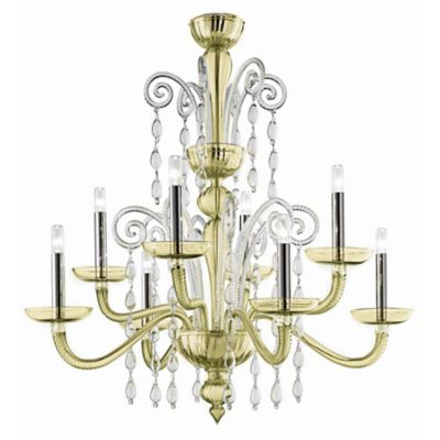 Barovier & Toso Taymyr Chandelier - Color: Gold - Size: 8 light - 5589/08