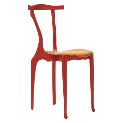 BD Barcelona Gaulinetta Dining Chair with Leather Seat - Color: Red - GAUTT