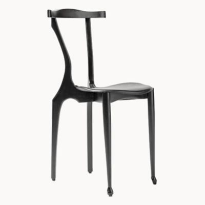 BD Barcelona Gaulinetta Dining Chair with Leather Seat - Color: Black - GAU