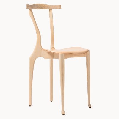 BD Barcelona Gaulinetta Dining Chair with Leather Seat - Color: Beige - GAU