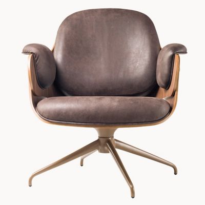 BD Barcelona Low Lounger Lounge Chair with Swivel Base - Color: Brown - LLO